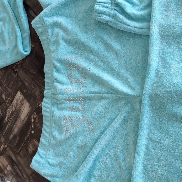 Juicy Couture 💎 Y2K Rhinestone Crystal Blue Tracksuit, Terry (Medium) - Picture 9 of 16